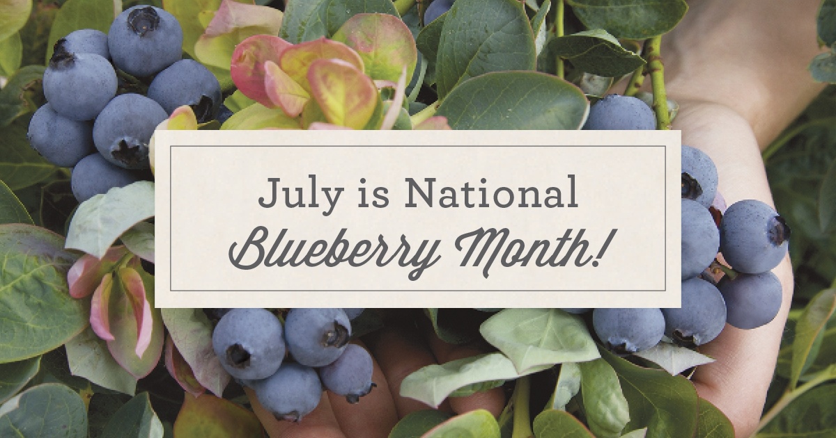 Open July is National Blueberry Month Post for Facebook